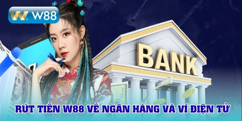 Hướng dẫn rút tiền W88 về ngân hàng và ví điện tử